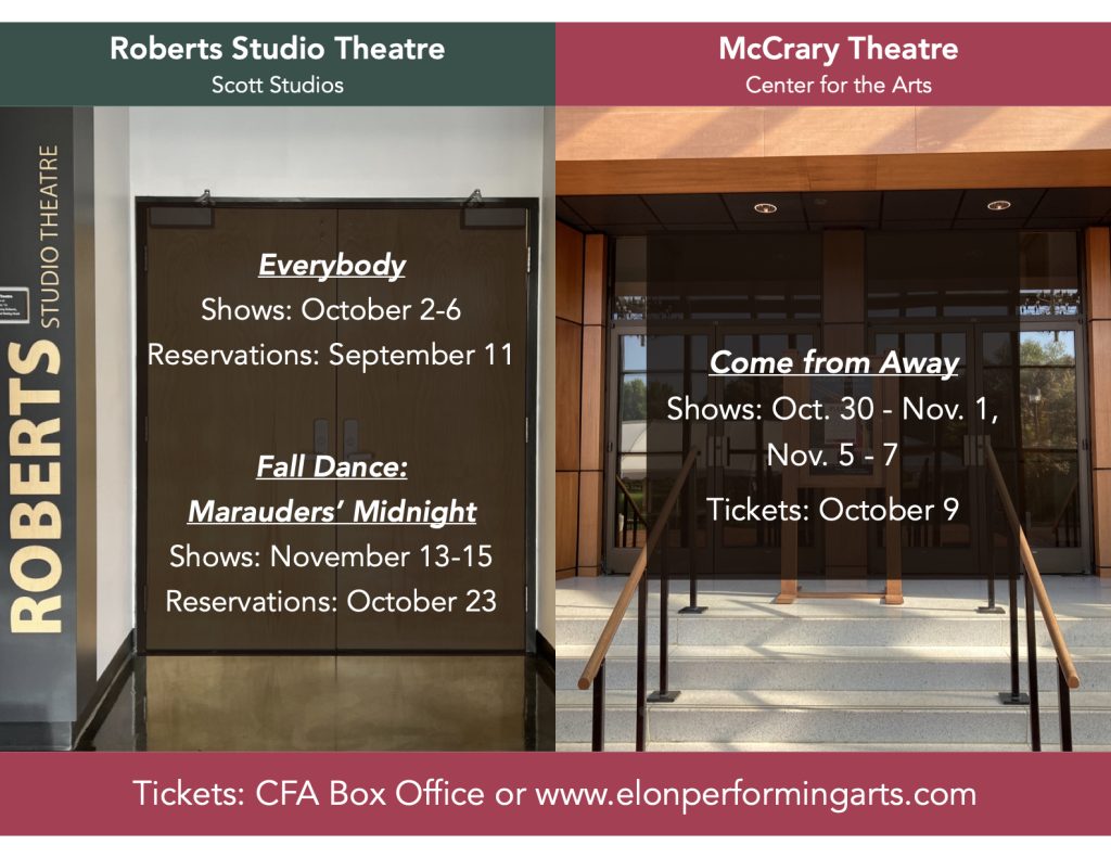 Fall 2026 Show Dates and Reservation Dates